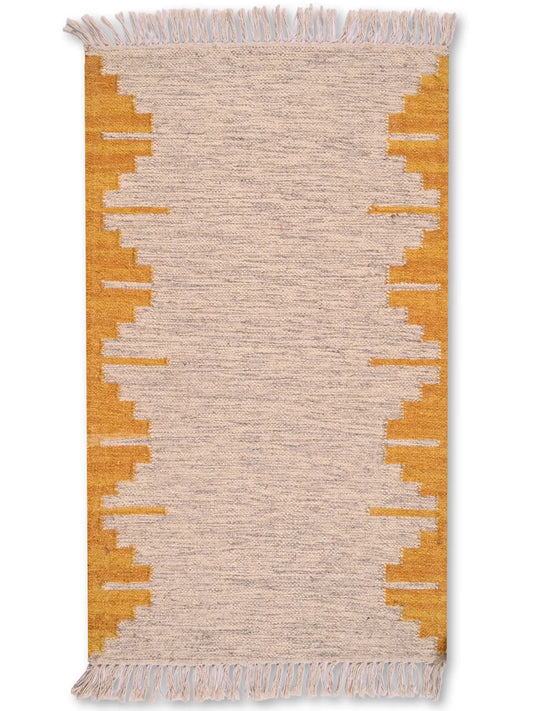alfombras kililm pasillo 60x90 beige necha a mano en fibras naturales