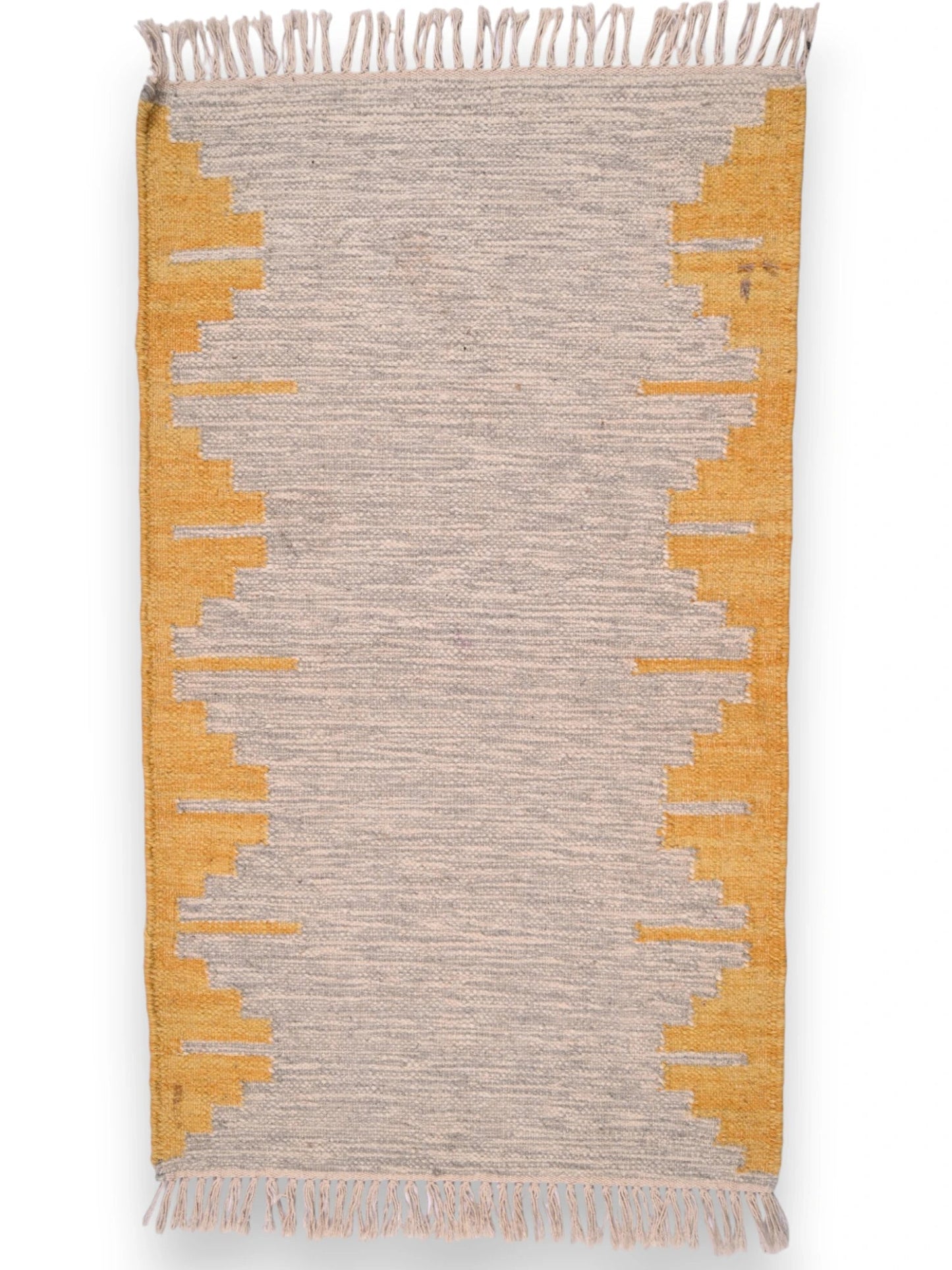 alfombras kililm pasillo 60x90 beige necha a mano en fibras naturales