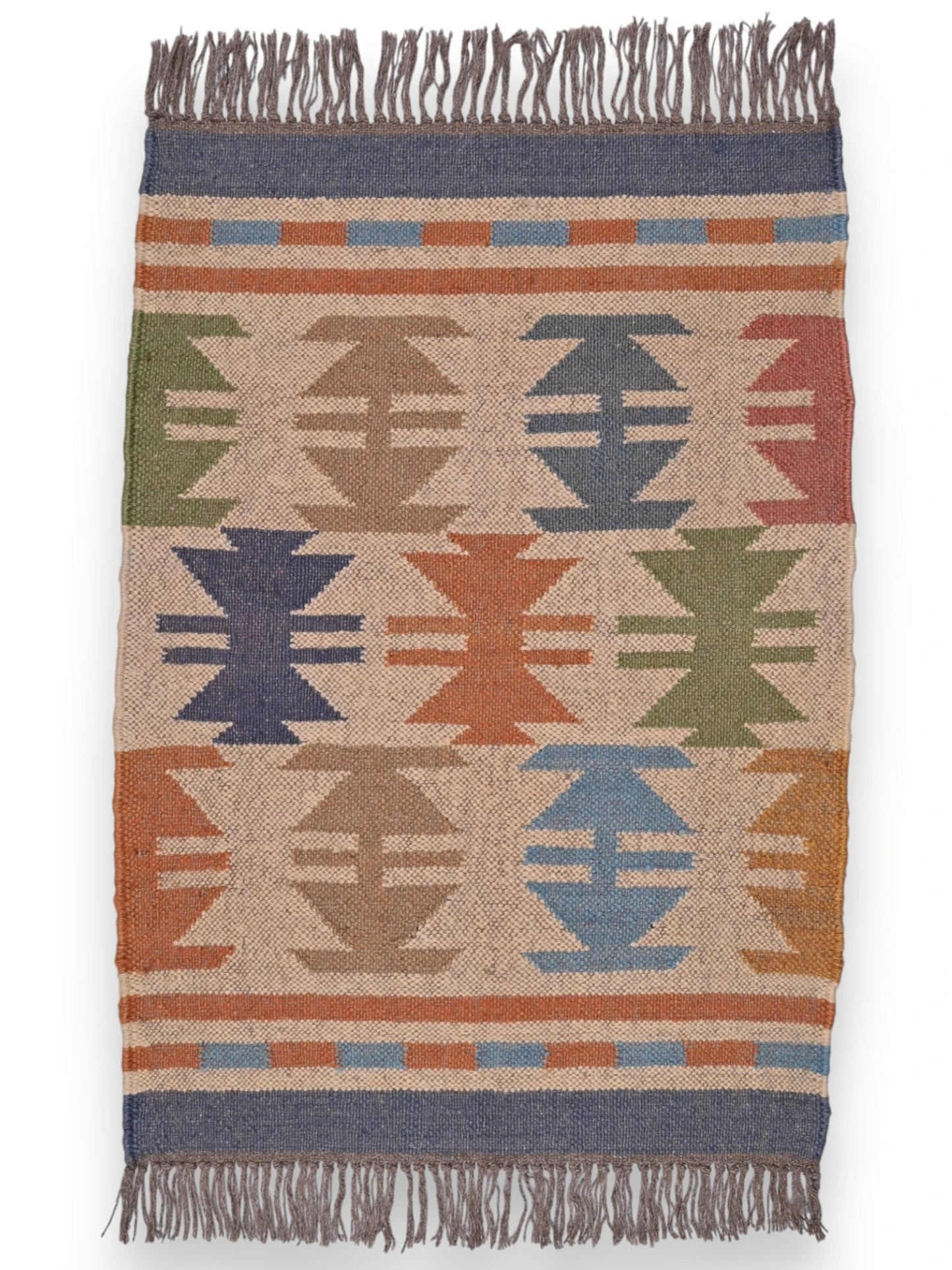 alfombras kilim pasillo 60x90 multicolor hecha a mano en fibras naturales