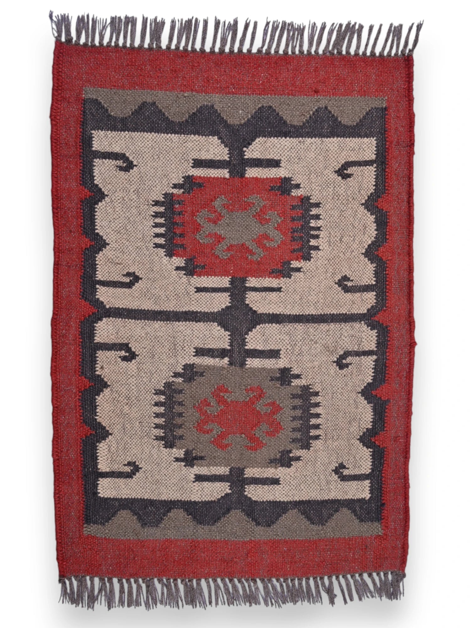 alfombras kililm pasillo 60x90 multicolor necha a mano en fibras naturales
