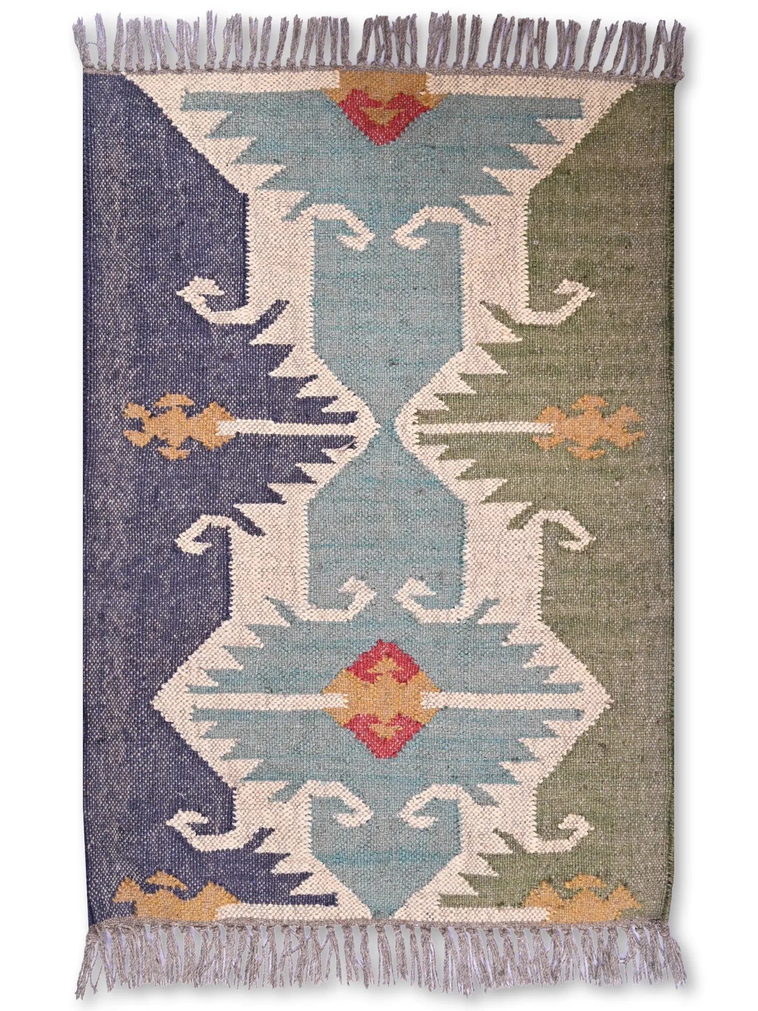 alfombras kililm pasillo 60x90 multicolor necha a mano en fibras naturales