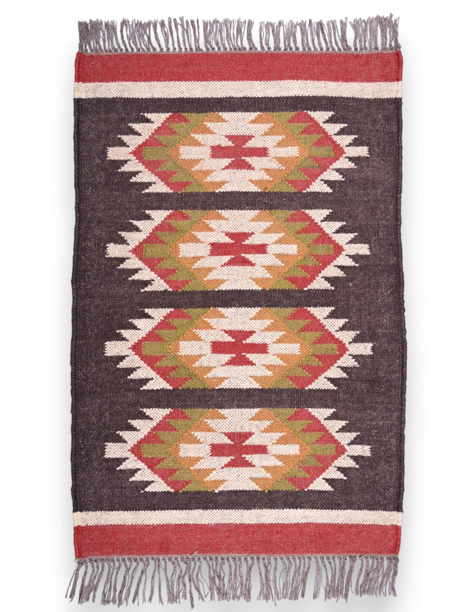 alfombras kililm pasillo 60x90 multicolor necha a mano en fibras naturales