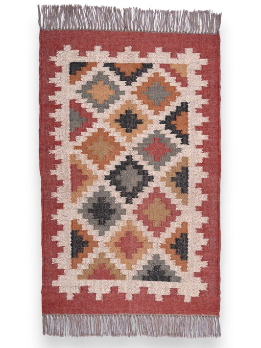 alfombras kililm pasillo 75x120 multicolor necha a mano en fibras naturale
