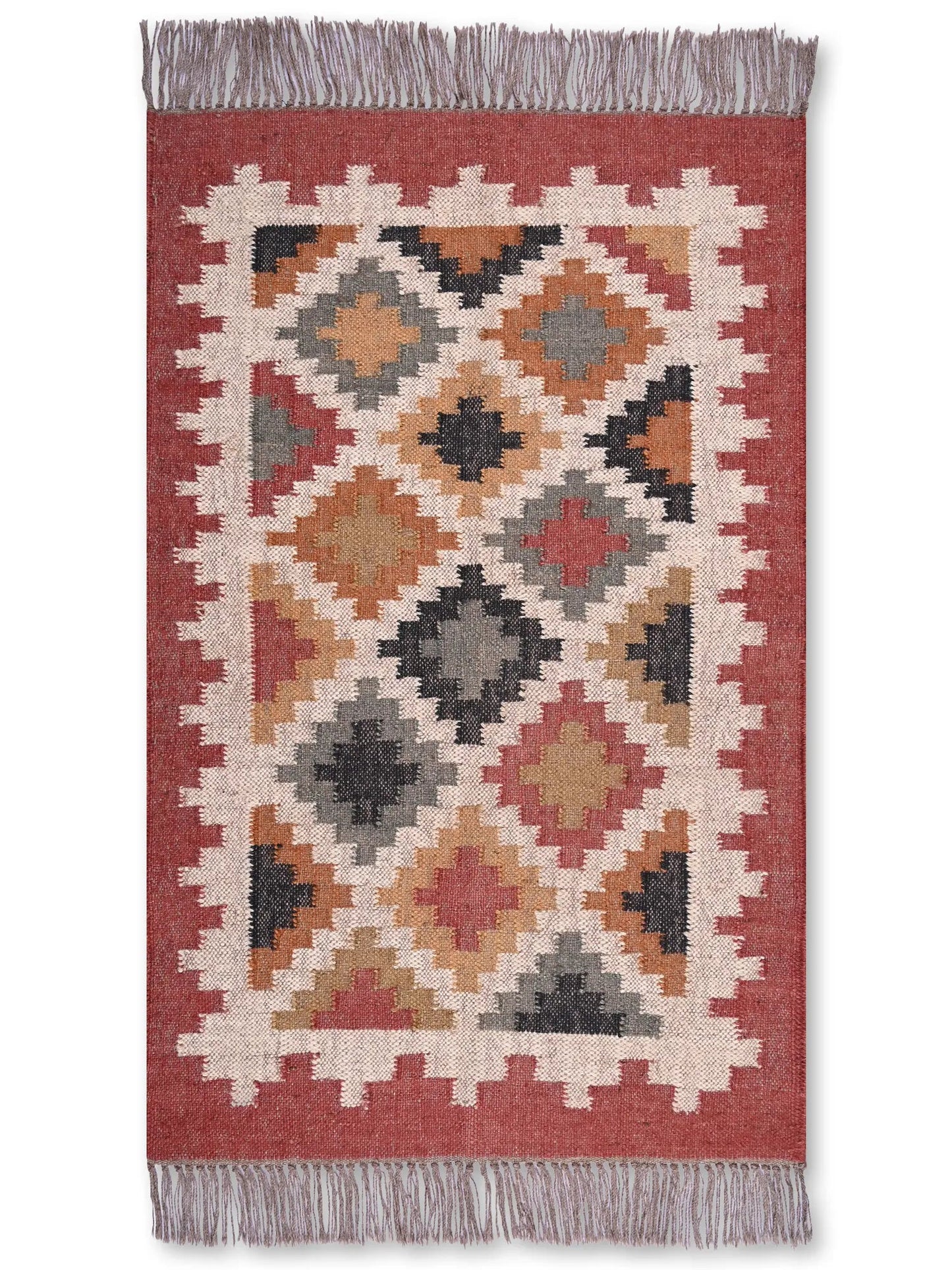 alfombras kililm pasillo 75x120 multicolor necha a mano en fibras naturale