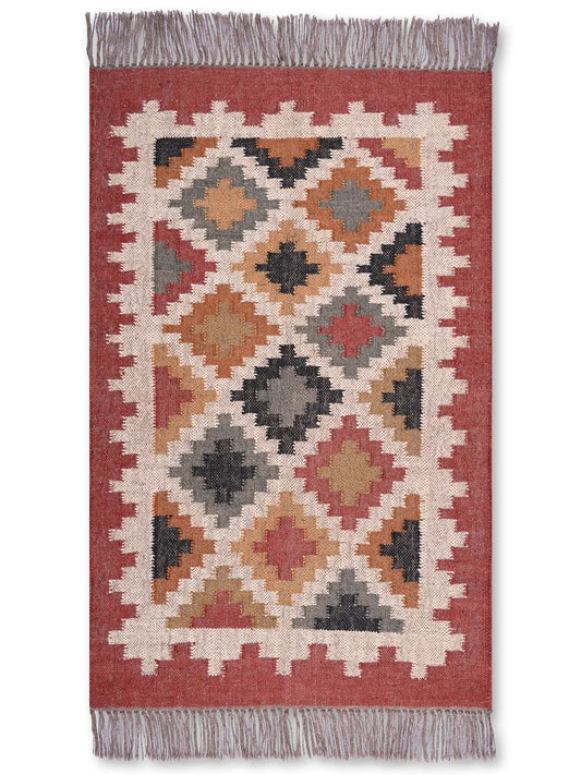 alfombras kililm pasillo 75x120 multicolor necha a mano en fibras naturale