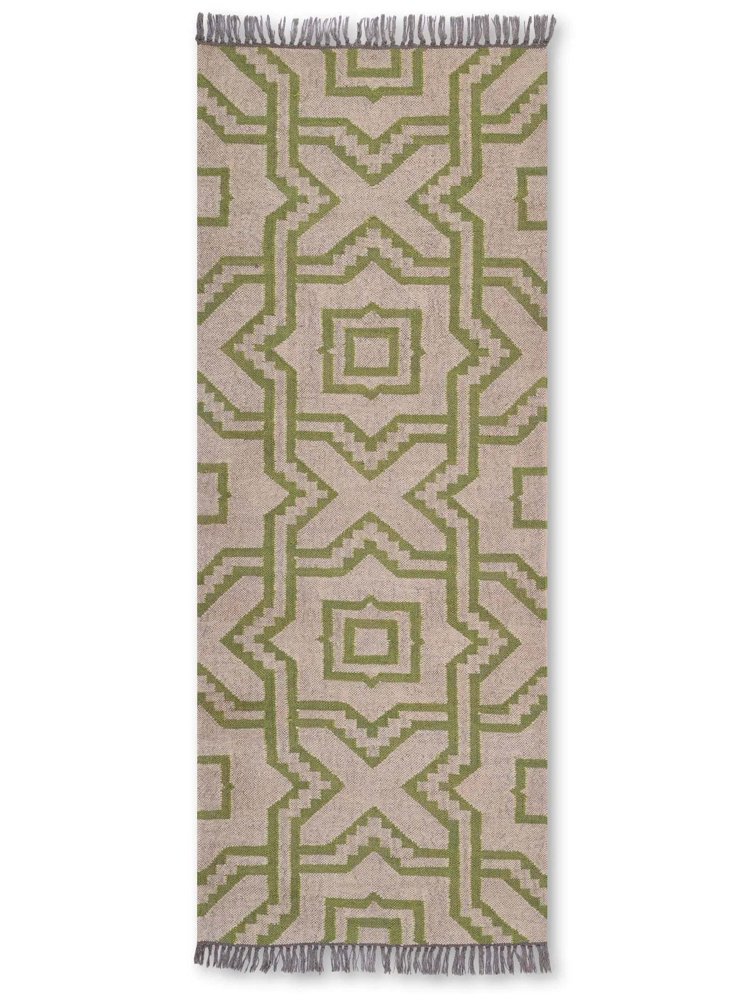 alfombras kilim pasillo 75x180 beige hecha a mano en fibras naturales
