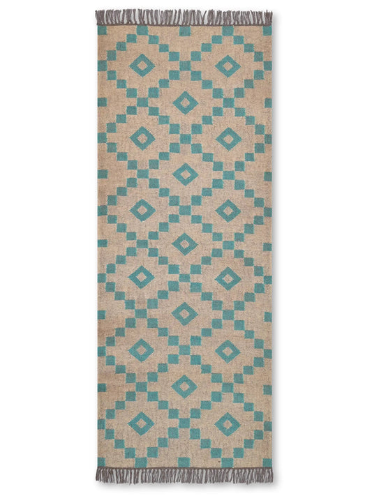 alfombras kililm pasillo 75x180 multicolor necha a mano en fibras naturales

