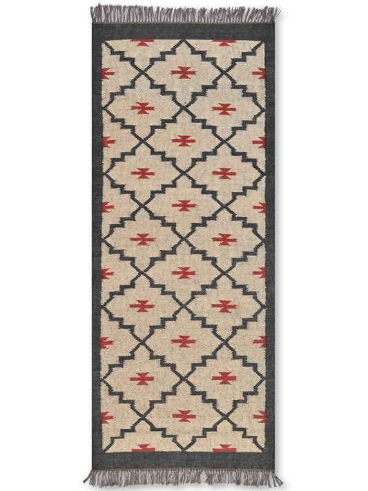 alfombras kililm pasillo 75x180 multicolor necha a mano en fibras naturales
