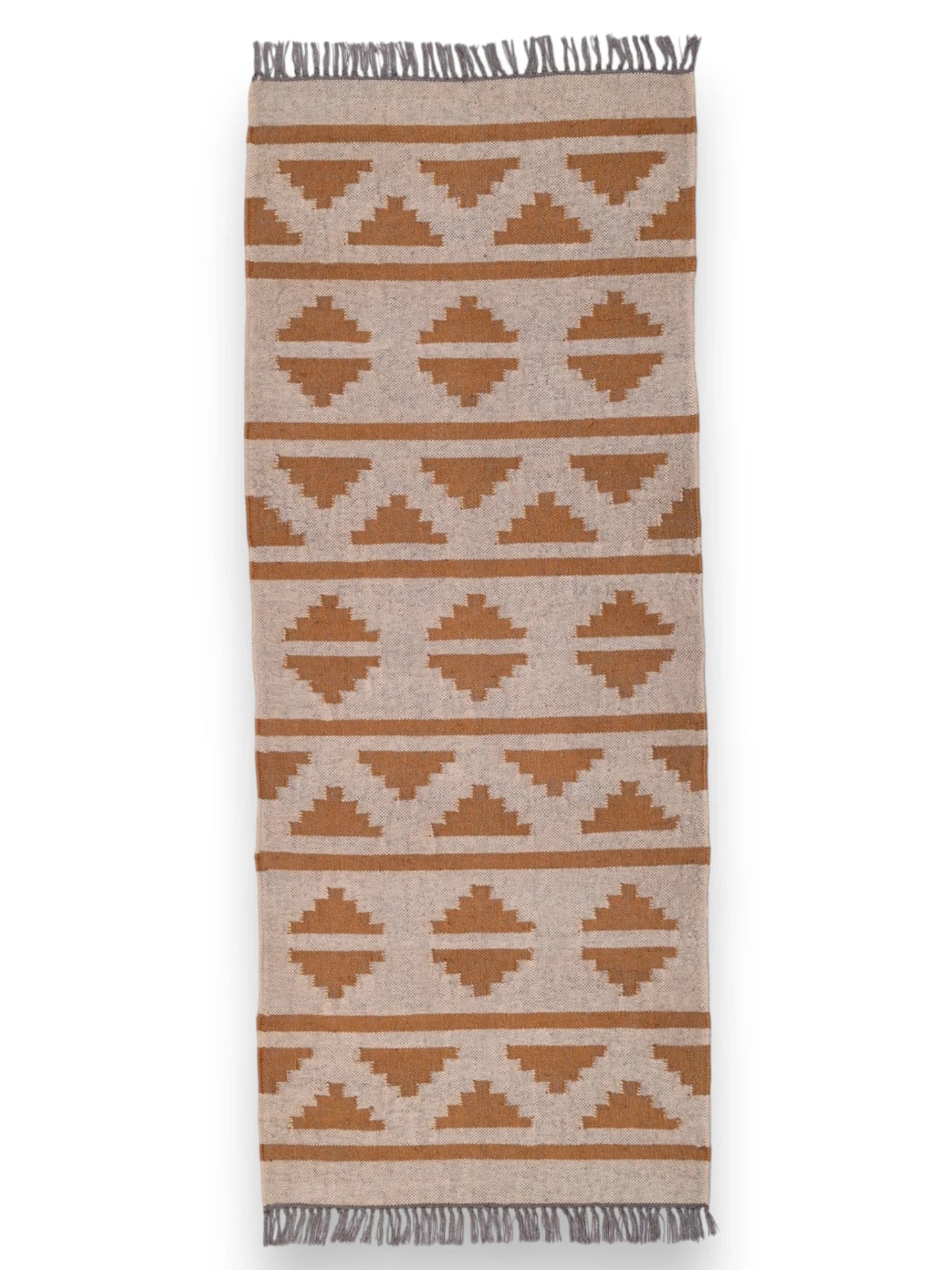alfombras kilim pasillo 75x180 beige rojo hecha a mano en fibras naturales