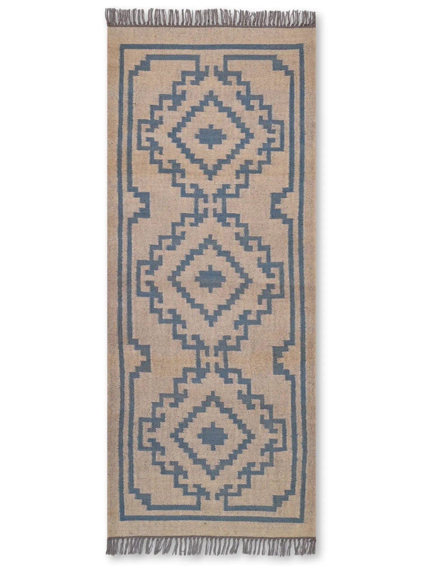 alfombras kililm pasillo 75x180 beige necha a mano en fibras naturales