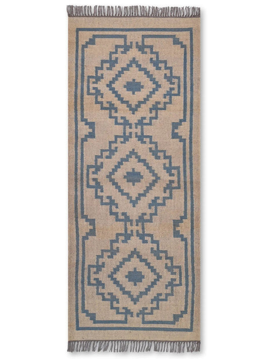 alfombras kililm pasillo 75x180 beige necha a mano en fibras naturales