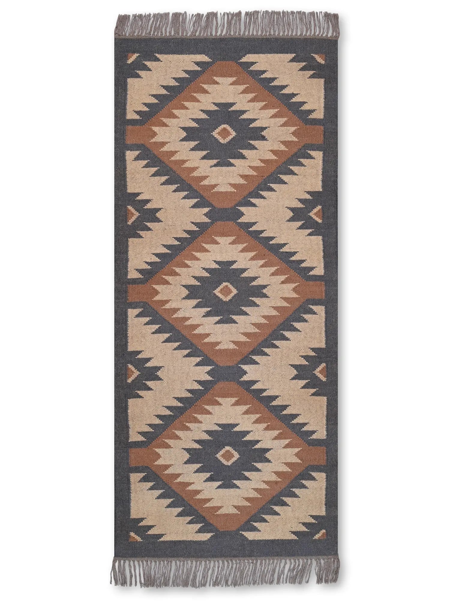 alfombras kililm pasillo 75x180 multicolor necha a mano en fibras naturales
