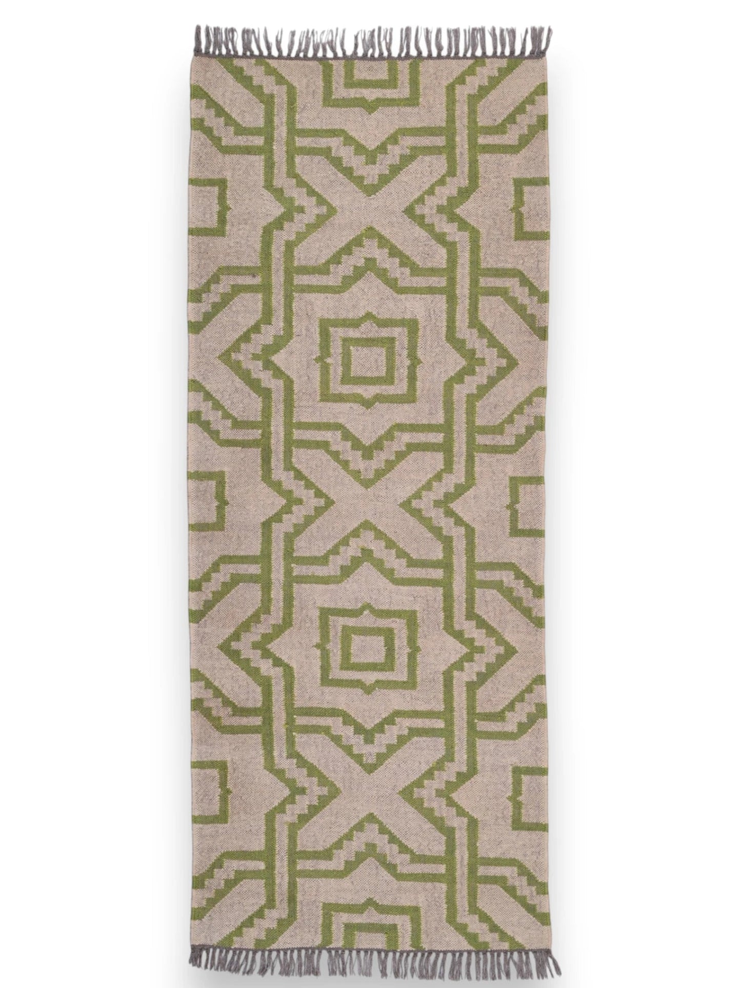 alfombras kilim pasillo 75x180 beige hecha a mano en fibras naturales
