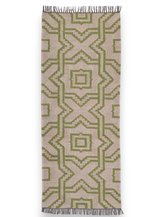 alfombras kilim pasillo 75x180 beige hecha a mano en fibras naturales
