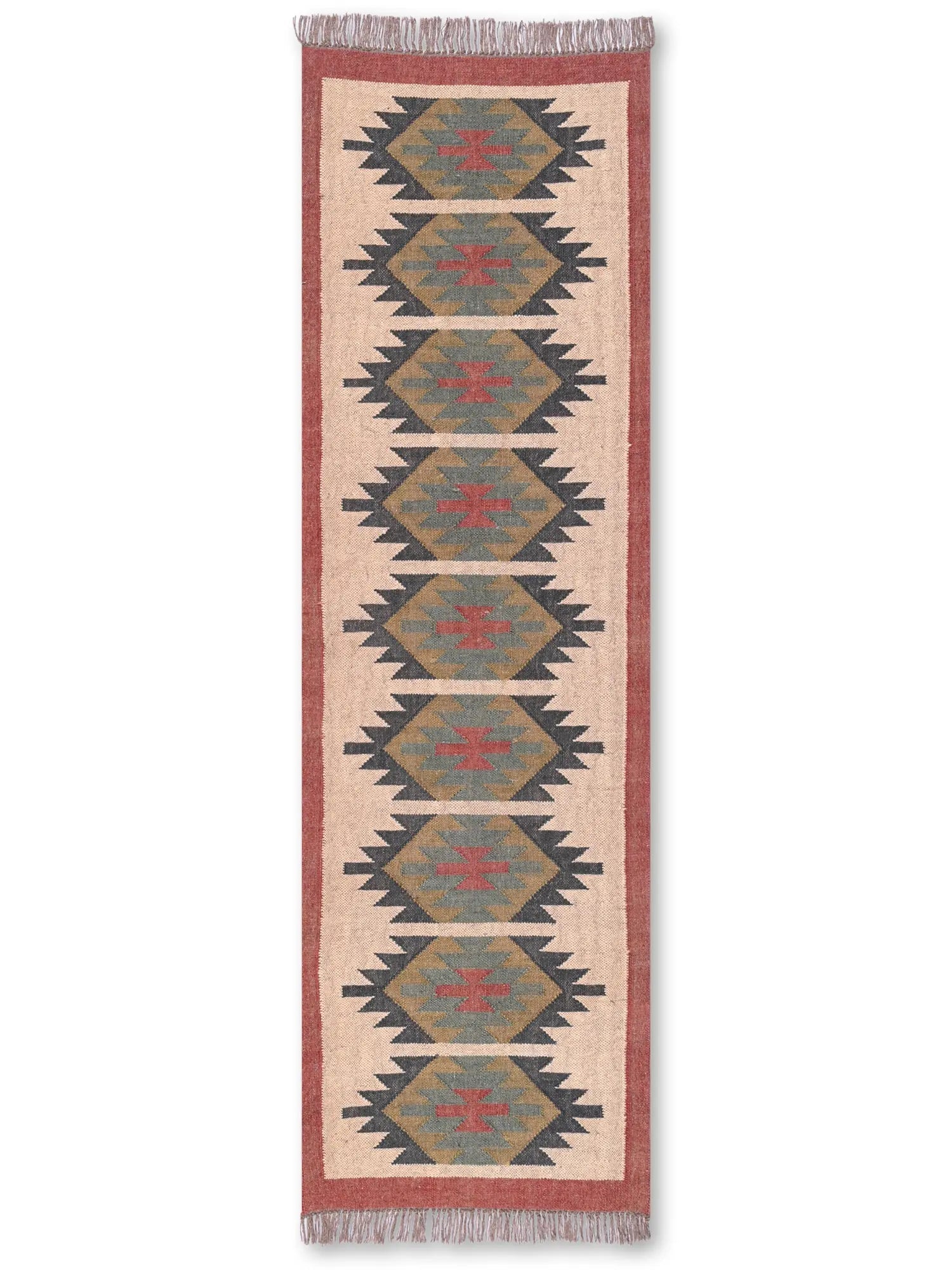 alfombras kilim pasillo 75x240 multicolor hecha a mano en fibras naturales
