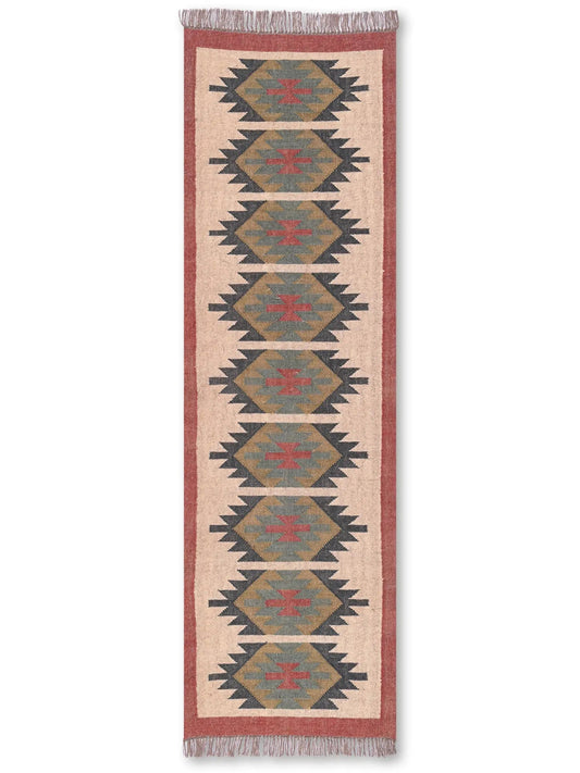 alfombras kilim pasillo 75x240 multicolor hecha a mano en fibras naturales
