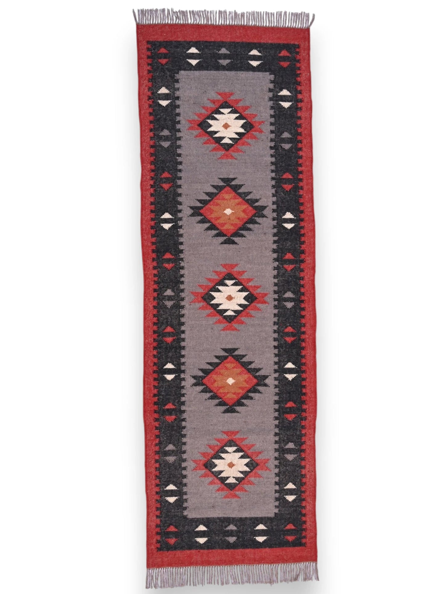 alfombras kililm pasillo 75x240 multicolor necha a mano en fibras naturales
