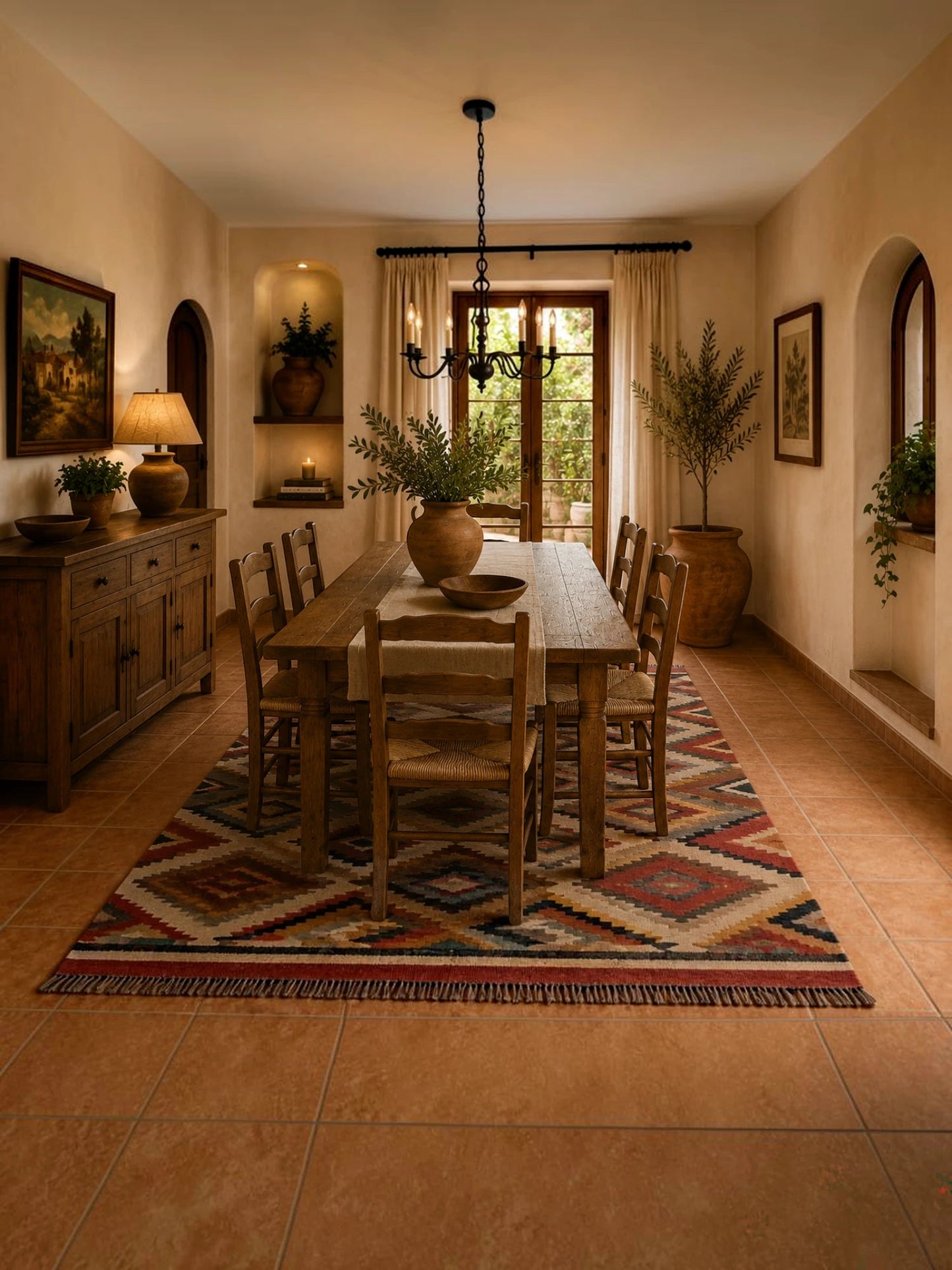 Alfombra Kilim 75x240 para (comedor, salón, dormitorio...dinning, living,  room) multicolor de yute y lana.