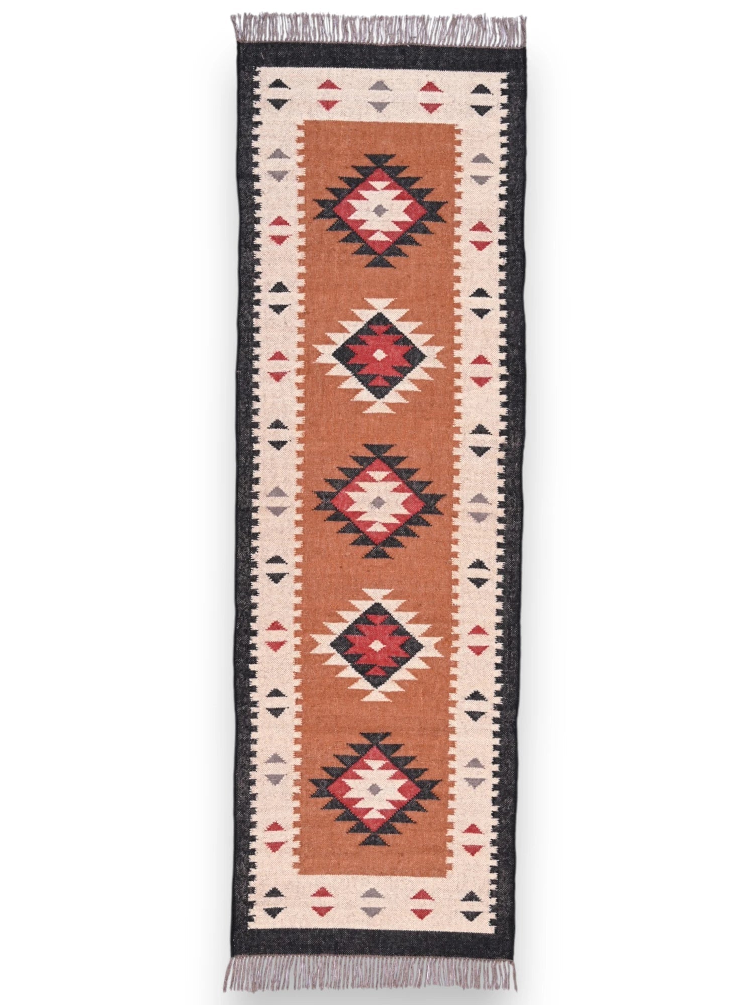 alfombras kililm pasillo 75x240  multicolor necha a mano en fibras naturales