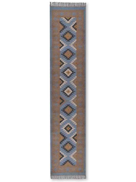 alfombras kilim pasillo 75x360 multicolor hecha a mano en fibras naturales