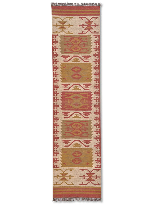alfombras kililm pasillo  75x360 multicolor necha a mano en fibras naturales
