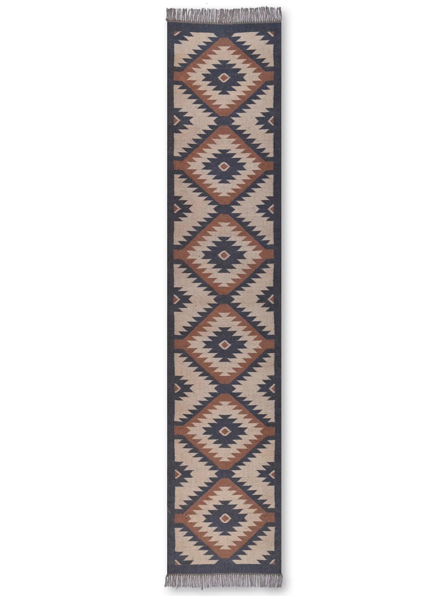 alfombras kilim pasillo 75x360 multicolor hecha a mano en fibras naturales
