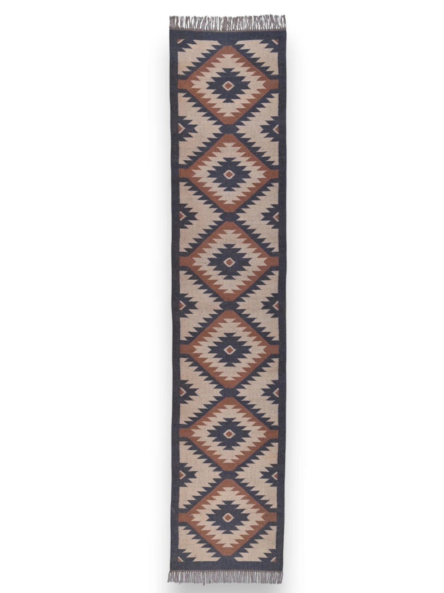 alfombras kilim pasillo 75x360 multicolor hecha a mano en fibras naturales
