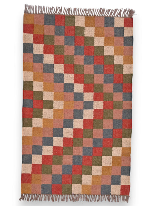 alfombras kililm pasillo 90x150 multicolor necha a mano en fibras naturales
