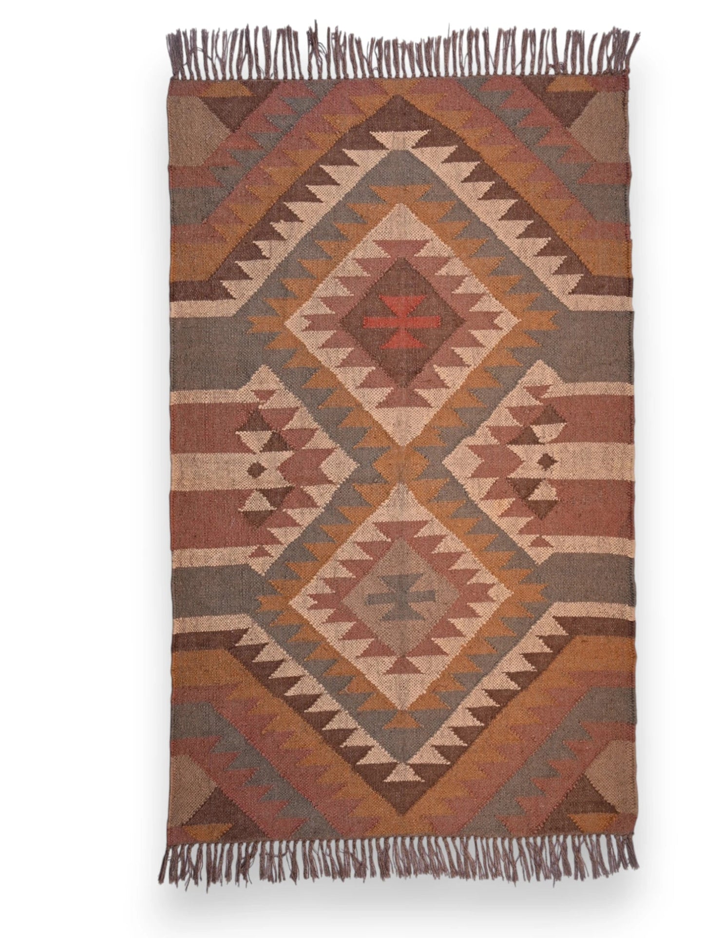 alfombras kililm pasillo 90x150 multicolor necha a mano en fibras naturales
