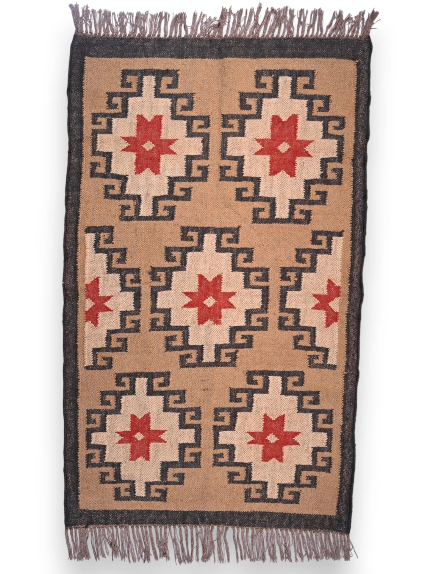 alfombras kililm pasillo 90x150 multicolor necha a mano en fibras naturales
