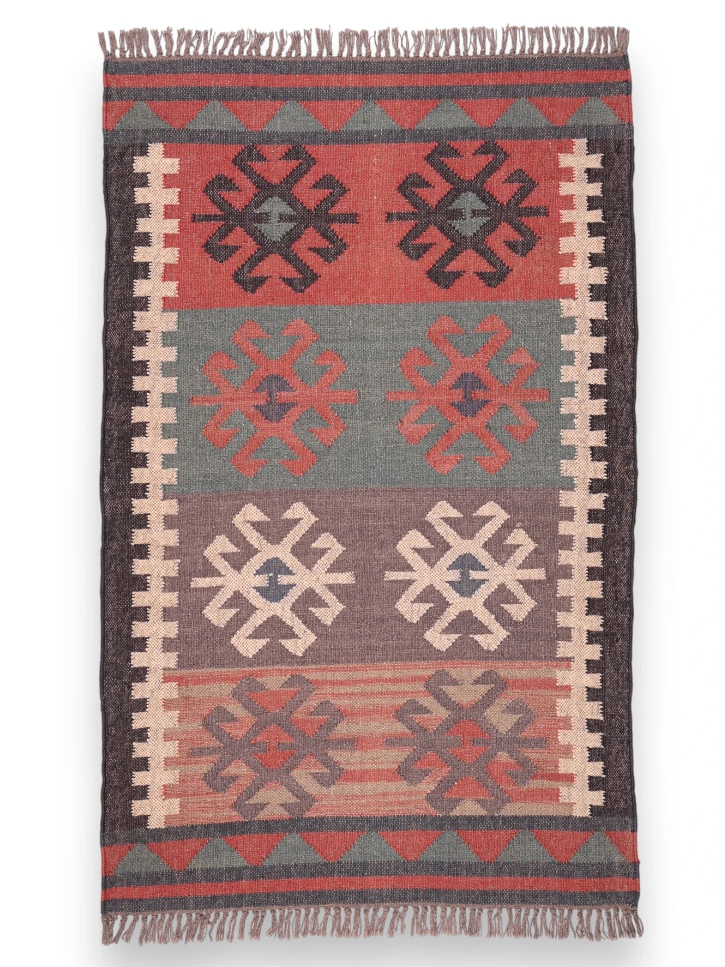 alfombras kilim pasillo 90x150 multicolor hecha a mano en fibras naturales
