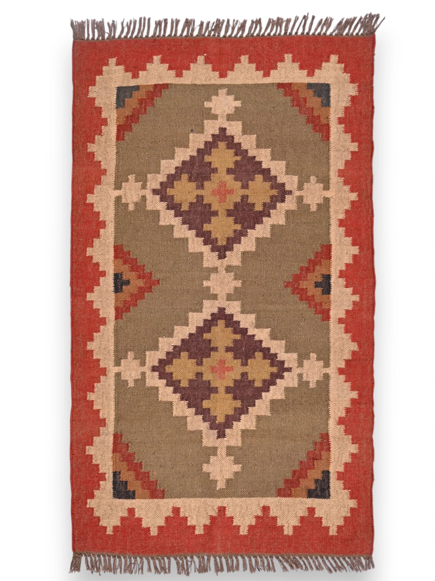 alfombras kililm pasillo 90x150 multicolor necha a mano en fibras naturales