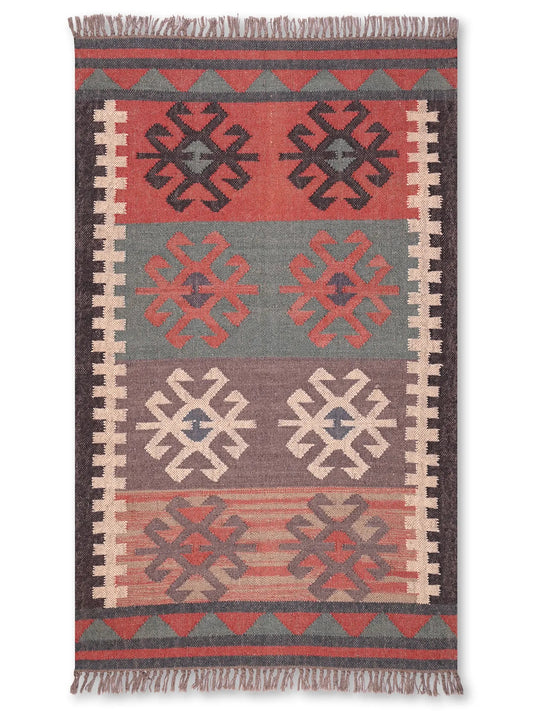 alfombras kilim pasillo 90x150 multicolor hecha a mano en fibras naturales
