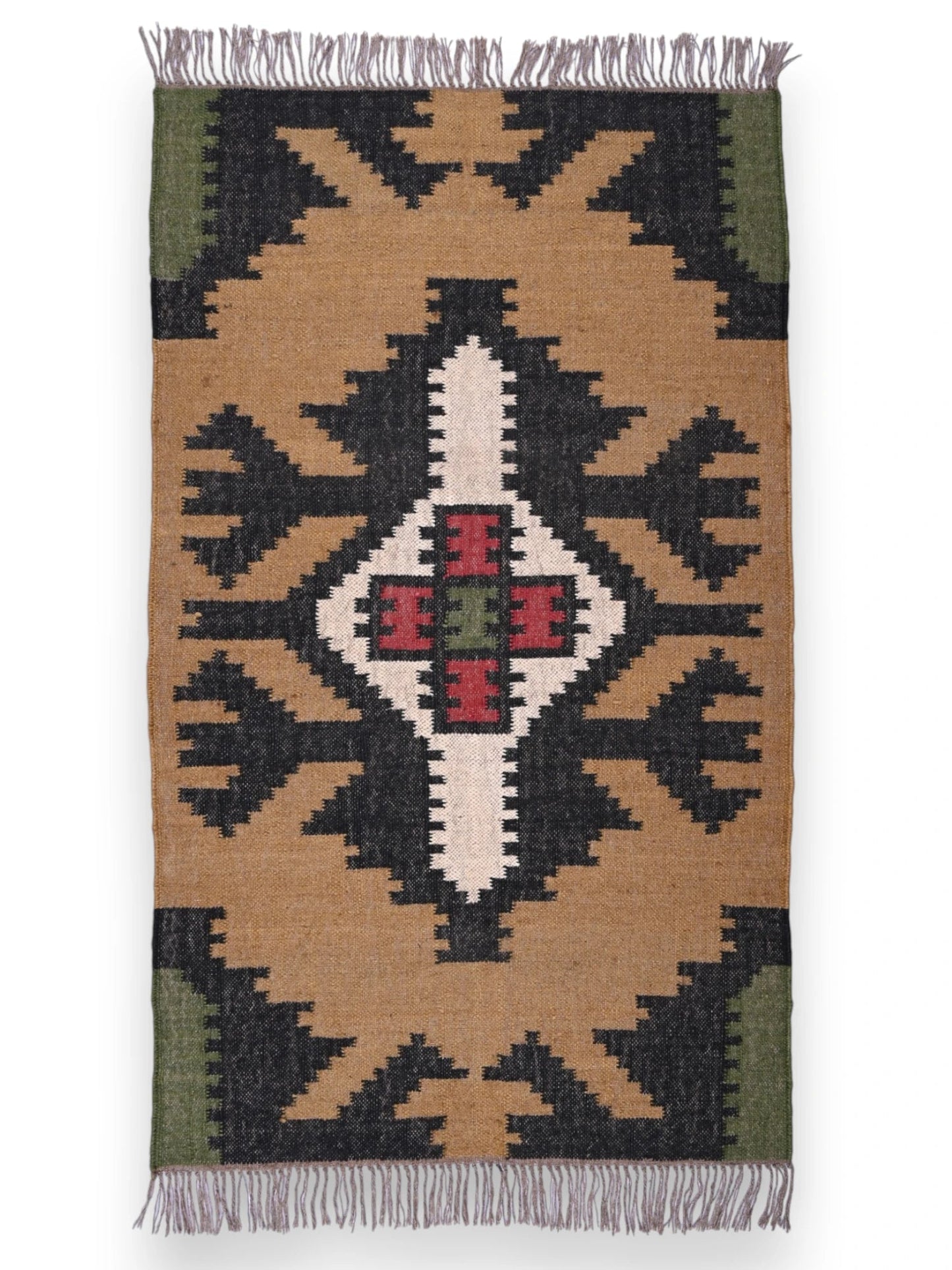 alfombras kililm pasillo 90x50 multicolor necha a mano en fibras naturales
