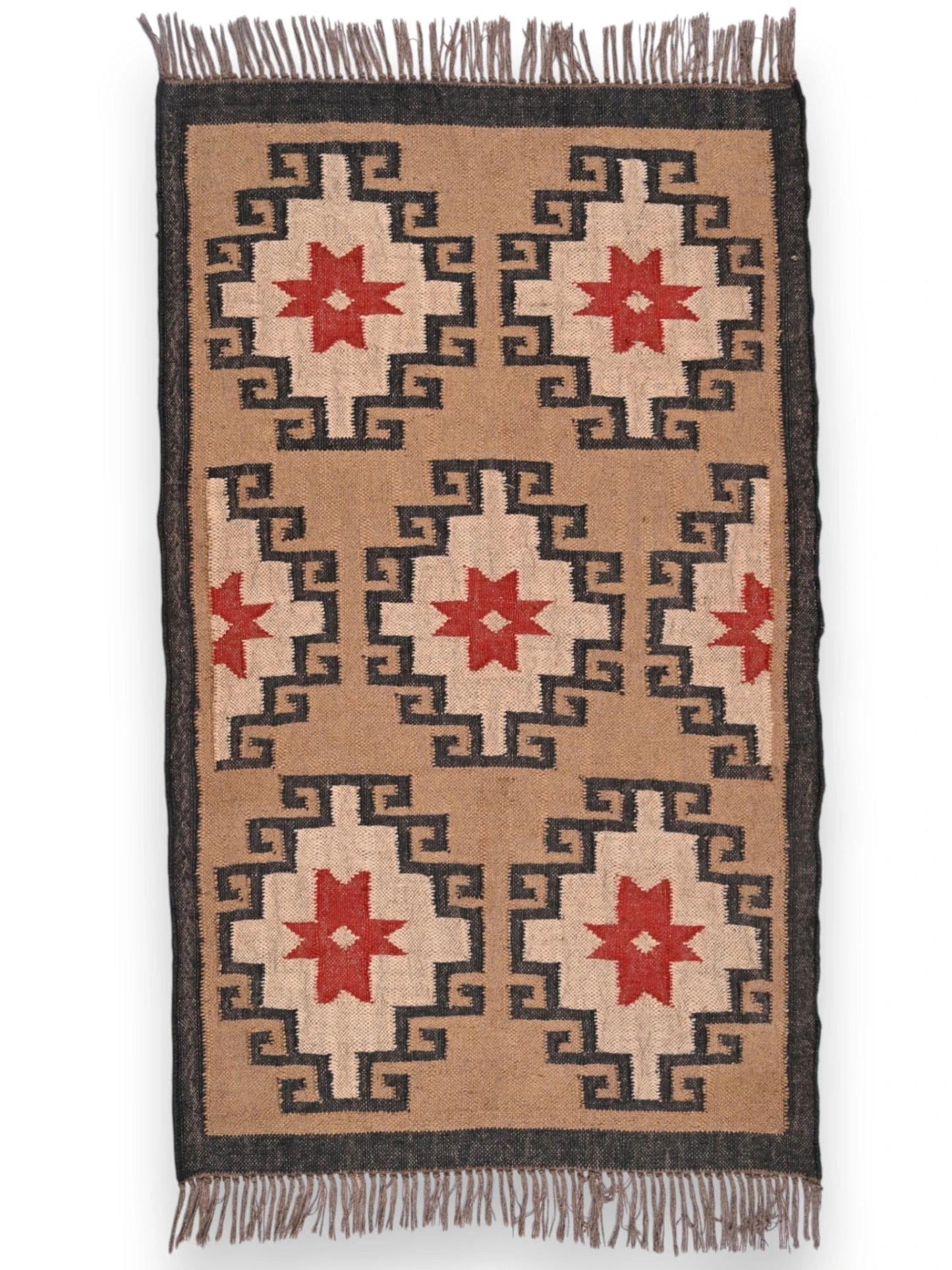 alfombras kililm pasillo 90x150 multicolor necha a mano en fibras naturales